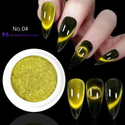 9D Meteorite Cat Eye Powder Strong Magnetic Nail Glitter Pigment Manicure Holographic Laser Chrome Dust Can Use With Polish Gel