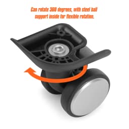 1 Pair 360 Degree Rotation STA159 Double Row Swivel Wheels Replacement Luggage Wheel Travel Suitcase Repair Tool Part Accessorie
