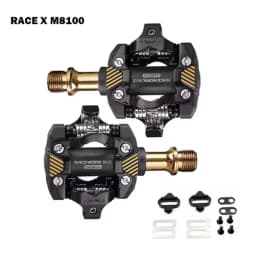 RACEWORK MTB Bike Pedals 2 Sealed Bearings Dust/Water Resistance High Strength Bike Parts For Shimano SPD System