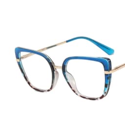Cat Eye Anti Blue Light Myopia Glasses Classical Optical Glasses Women Metal Temple Customized Brand Design Prescription Glasses