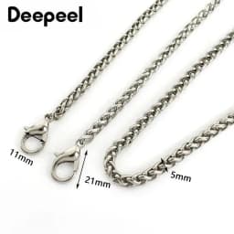 2Pcs 100/120cm Metal Chain Buckles Bag Strap Handbag Chains Replace Purse Handle Shoulder Decor Adjust Hook Hardware Accessories
