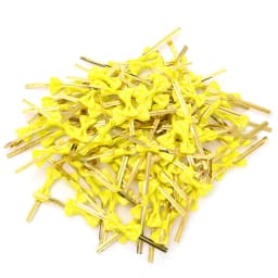 30Pcs/bag Golded Wire Bowknot Bow Metallic Twist Ties Bow Tie Wrapping for Food Cookies Lollipop Candy Bags Sealing Fixed Ties