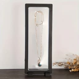 10pcs Transparent Floating Frame Display Rack Floating Storage Box Jewelry Display Box Necklace Watch Bracelet Dust Box