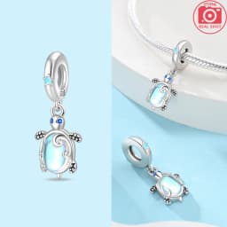925 Sterling Silver Ocean Series Blue Turtle Starfish Shell Fit Original Bracelet Charms for Women diy Fine Jewelry Gifts