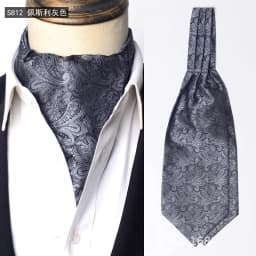 Luxury Mens Vintage Polka Dot Ascot Tie Wedding Formal Cravat Scrunch Self British Gentleman Polyester Paisley Retro Neckties