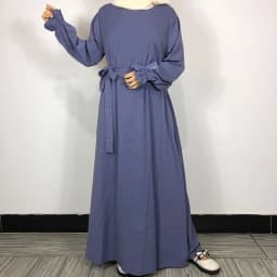 New Modest Abaya Ruffle Sleeve High Quality Nida With Pockets Free Belt EID Ramadan Islamic Clothing Muslim Women Maxi Dress