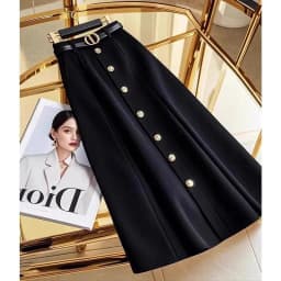 2026 Female High Waist Maxi Skirt Advanced Feeling Women A-word Long Skirts Spring Autumn Ladies Fashion Solid Color Maxi Skirt