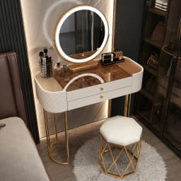 Glass luxury dressing table,household small modern minimalist dressing table,bedroom ins style storage cabinet, integrated table