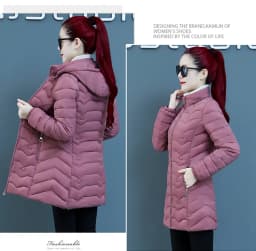 Women's Mid-Length down Cotton Jacket Mommy Style Winter Special Thickened Fashion Slimming Large Size Stylish Coat