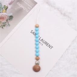 INS Pacifier Chain Food Grade Silicone Pacifier Pendant Gum Anti Drop Chain Baby Grinding Toy Bebe Pacifier Clips Baby Toys
