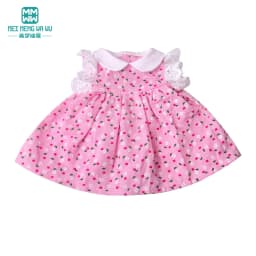 Doll Clothes for 43-45cm New Born American Doll Fashion T-Shirt Overalls Princess Gauze Skirt Gift for Girls