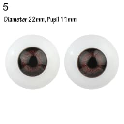 Doll Eye Accessories Doll Eyechips Doll Rolling Eyeballs DIY Doll Eyes Simulation Active Eyeball with Eyelashes