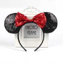 Anime Mouse Ears Headhand Cosplay Kawaii Cartoon Elastic Hair Accessories Party Sequin Bows Hairband Toys Children Adults Gift