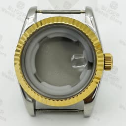 BLIGER 31mm NH05 NH06 Watch Case Fluted Curved Silver Gold Rose Gold Jubilee For Ladies Watch Date Sapphire Glass Waterproof