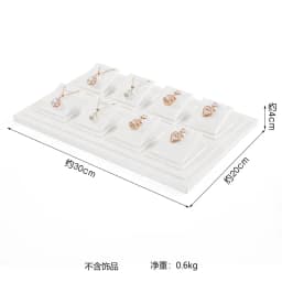 Luxurious Exhibitor Set Jewelry Display Stand White Leather Necklace Pendant Organizer Jewelry Window Counter Display Showcase