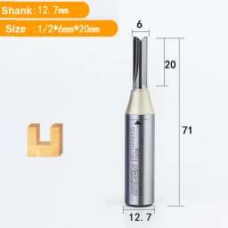 Arden 2 Flutes TCT Straight End Mill Woodworking CNC Tool Carbide Cutter 1/2 Shank Router Bit For Wood MDF Plywood Chipboard