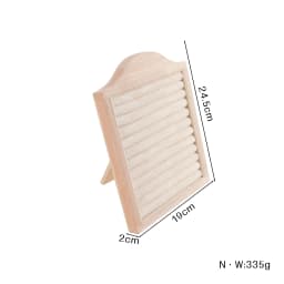 Beige Walnut-Style Vertical Jewelry Display Stand Earrings riing Display Tray Stud Earrings Holder Jewelry showcase Rack