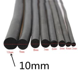5M EPDM Rubber Foam Sealing strip Round shape solid Sponge tape high density O type Soundproof Weatherstrip Hardware Accessories