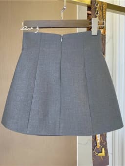 Elegant High Waist A-Line Skirt Grey Bodycon Short Skirt Anti-Light Walking Small Size Slimming New Style Commute Polyes...