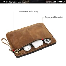 CONTACT'S Genuine Leather Laptop Case Macbook Pro 14.2 Inch Tablet Handbag Daily Office Businesses Gift Laptop Bags