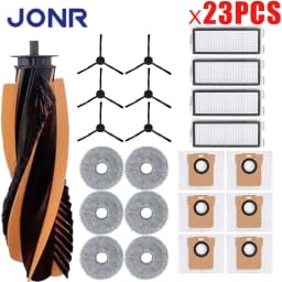 Spare Parts For JONR P20 PRO/T5 Pro Robot Vacuum Cleaner, Main Side Brush Hepa Filter Mop Cloth Mop Pad Dust Bag Replacement