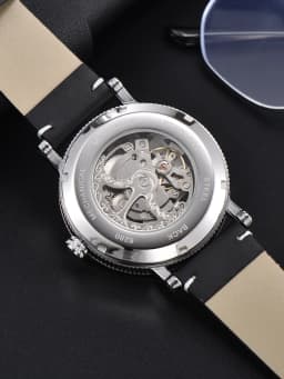 Men Automatic Watch Chess Checkerboard Mechanical Watches Waterproof Vintage Business Luminous Skeleton Leather Gift for You