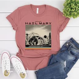 Vintage Project Hail Mary T-Shirt Sci-Fi Space Novel Fan Tee Shirts Funny Nerd Book Lover Graphic Short Sleeves Tops Fans Gift