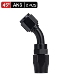 AN6 AN8 AN10 Straight 45 90 180 Degree Oil Fuel Swivel Hose End Fitting Oil Hose End Adaptor Kit Black