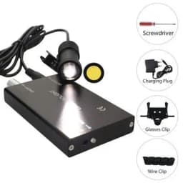 Magnifying Glass Headlight 5W Spotlight White and Yellow Two-color Brightness Adjustable