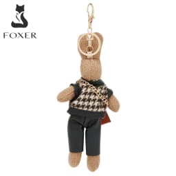 FOXER Creative Lady Rabbit Keychain Cute Metal Bag Pendant as Gift