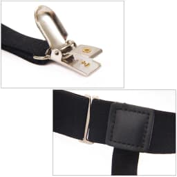 Men Shirt Stays Garters Belt With Locking Clamps,Adjustable Elastic Shirt Tuckers Garters,Shirt Holder,Leg Thigh Suspender Strap