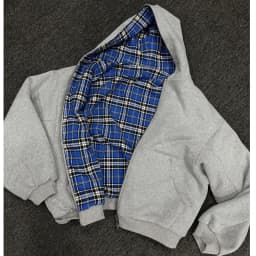 Splicing Double-Sided Printed Cardigan Hoodie Men's Spring Autumn Trend American Retro Loose Hooded Jacket