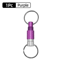 Dual Split Detachable Keychains Key Ring Quick Release Portable Metal Key Holder For Handy Outdoor Tool Accessories Mini Buckle
