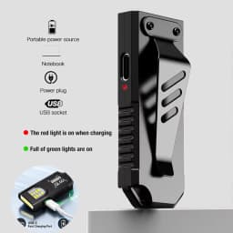 USB Rechargeable Torch With Pen Clip Powerful Mini Outdoor Working Lantern With Magnetic Portable Keychain LED COB Flashlight