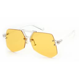 Vintage Geometric Rimless Pilot Gray Ant Sunglasses Men High Quality Luxury Brand Retro Sunglasses Women Clear Lens Glasses Y15
