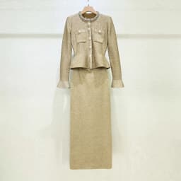 2025 Spring New Women's RoundNeck Diamond-Embellished Long-Sleeved Knitted DressY2K High-Quality Fashionable Commuter Maxi Dress