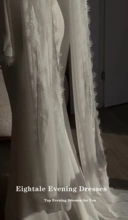 Eightale Arabic Wedding Dress Appliques Customized Ivory O-Neck Bridal Gown Long Sleeves Mermaid Bride Party Dress Robe De Marié