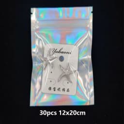 8 Sizes Laser Self-Sealing Plastic Bag Package For Small Business Clear Pouch Jewelry Display Gift Packaging Storage Wholesale