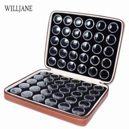 Transparent Gemstone Gem Jar Display Box Loose Diamond Jewelry Storage Carrying Case Nail Gem Stones Holder Organizer Container