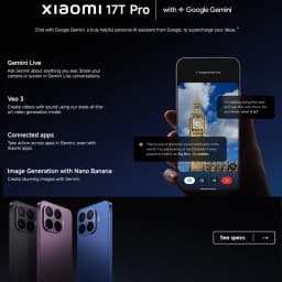 Global Version Xiaomi 17t Pro Mobile Phone Leica 5X Telephoto Lens 7000Mah (Type) Silicon-Carbon Battery 6.83 "Amoled Display Xiaomi Hyperos Cellphone