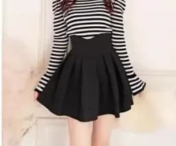 Japanese Style Mini Skirts for Women Mine Mass-Produced Sweet Black Skirt Culottes Autumn Summer Ruffled Pleated Short Skirt
