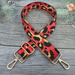 Fashionable Leopard Print Shoulder Strap with Adjustable Luggage Replacement Strap, Convenient Luggage Accessories