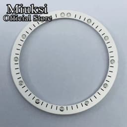 Miuksi 28.5mm black blue white transparent dial plastic movement bezel fit NH35 NH36 NH38 NH39 NH70 NH72 movement