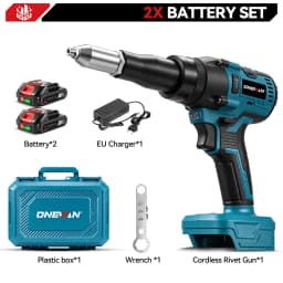 ONEVAN 25000N Brushless Electric Rivet Gun Cordless Rivet Nut Gun Drill Insert Automatic Riveting Tool For Makita 18V Battery Pin