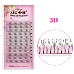 ABONNIE Premade Volume Fans Short Stem 3d/4d/5d/6d Russian Eyelash Extension Mink Eyelash Extension All Size Lashes Tray