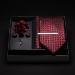 JEMYGINS New Designer Silver Gray Ties For Men Wedding Party Neck Tie Pocket Square Cufflink Pin Gift Box Set Gravat Accessories