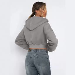 2025 Fall Winter New Arrival Women's Long-Sleeve Hoodie Zip-Up Cardigan Hooded Casual Jacket for Women Y2k Clothing Tops