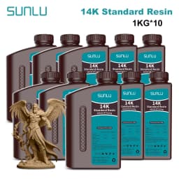 SUNLU 10KG ABS-Like/ Standard / Water-Wash/ 14K High Precision Resin 405nm Rapid UV-Curing Photopolymer Resin 1KG/Bottle