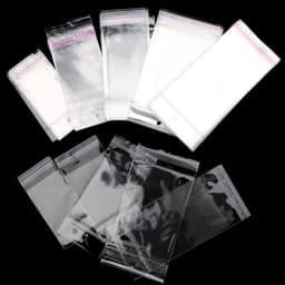 100pcs Transparent Self Adhesive Bag Plastic Hanging Opp Pouches Seal Gift Bag for Handmade Jewelry Display Retail Packing Bags
