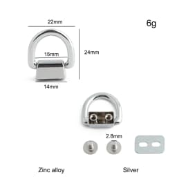 10/50/100PCS Metal Bag Side Hanger Square Ring For Handbag Strap Side Carabiner Clip Hook Chain Connector Buckle Accessories